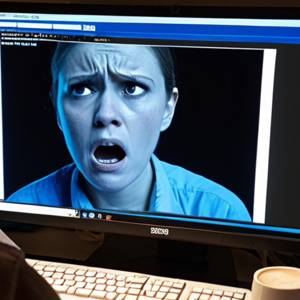 A close-up of a person's face expressing extreme frustration and despair, illuminated by the glow of a computer monitor. On the screen, a Windows Update error message or a "Blue Screen of Death" (BSoD) is clearly visible. The desk is cluttered with work documents and a half-empty coffee cup, conveying the urgency of a looming deadline. The overall lighting is dim and tense, emphasizing the feeling of being stuck and helpless.