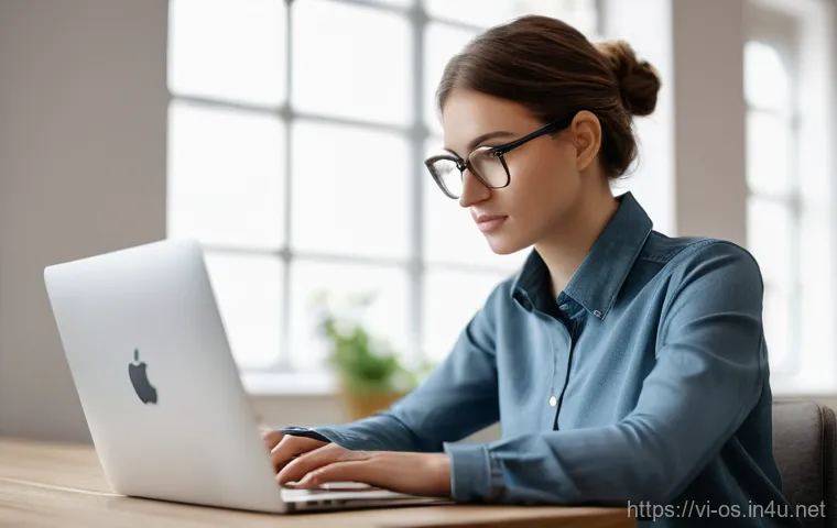 macOS의 화면 녹화 기능 사용법 - **Prompt 1: Professional Software Tutorial Creation**
"A well-lit, clean desk setup with a moder...