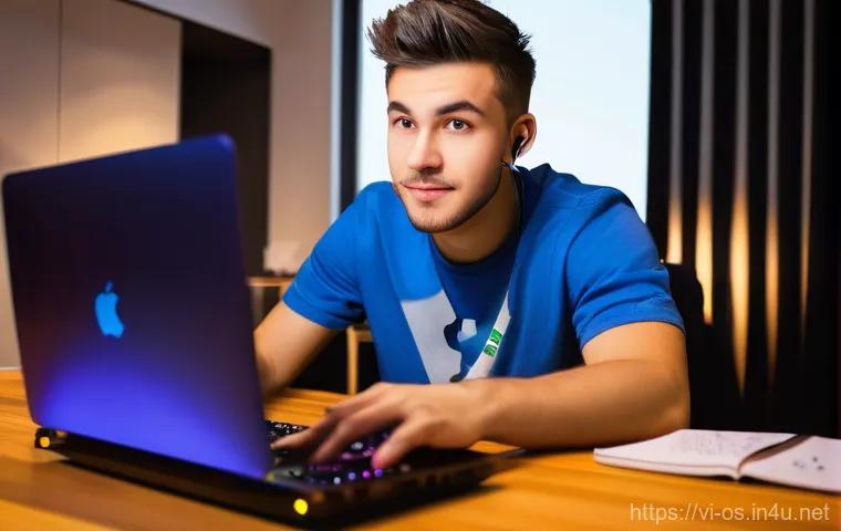 macOS의 화면 녹화 기능 사용법 - **Prompt 1: Professional Software Tutorial Creation**
    "A well-lit, clean desk setup with a moder...