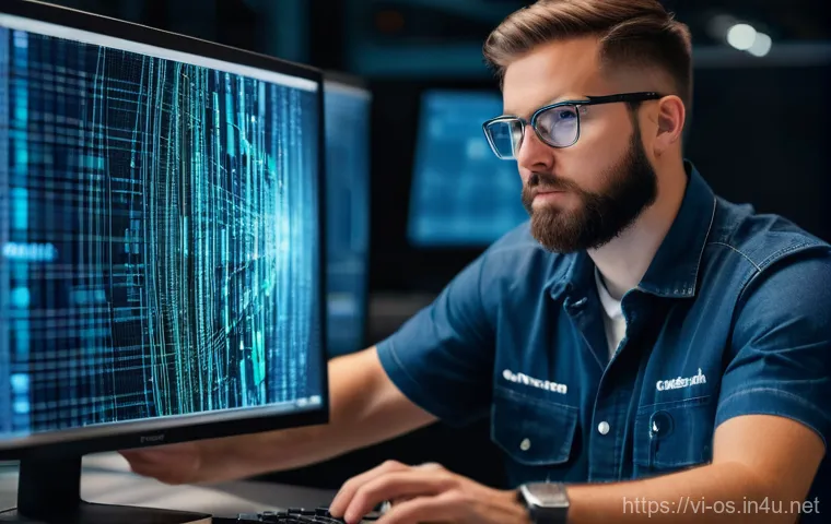 리눅스에서 프로세스 관리 명령어 - **Prompt 1: System Health Monitoring**
    A focused young Vietnamese IT professional, dressed in sm...