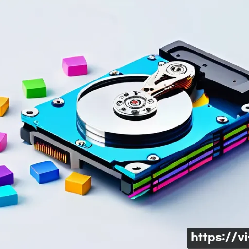 운영체제별 디스크 조각 모음 도구 - The Transformation of a Hard Drive: Defragmentation Before & After**
"A vibrant, high-angle isometr...