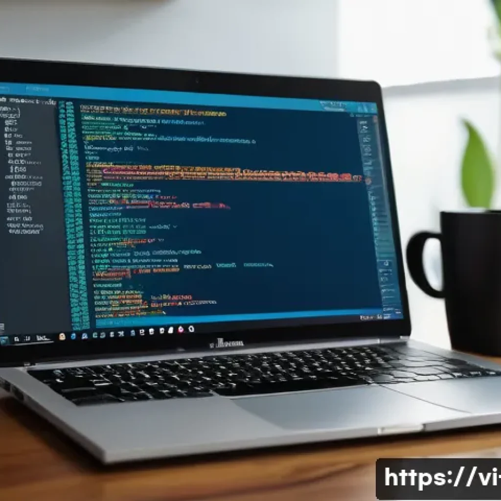 리눅스 터미널 명령어 초보자 가이드 - A detailed, realistic illustration of a Linux terminal interface displayed on a modern laptop screen...